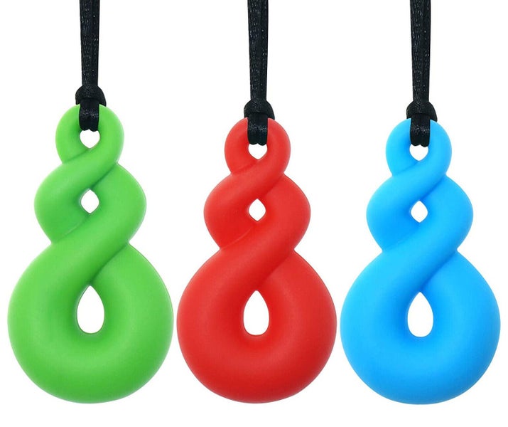 3PCS Panny & Mody Sensory Chew Necklace Chewys Autism Kids Nail Biting Treatment Carousel 1