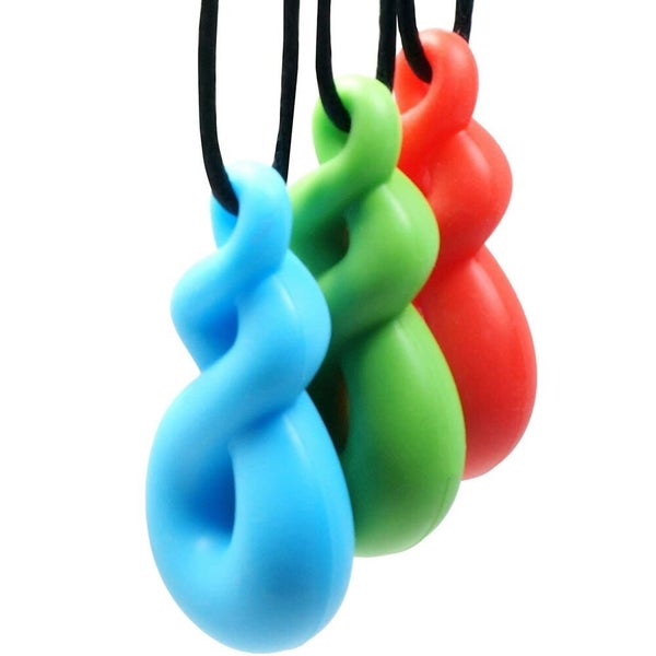 3PCS Panny & Mody Sensory Chew Necklace Chewys Autism Kids Nail Biting Treatment Carousel 2