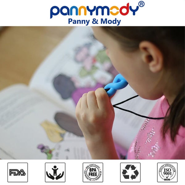3PCS Panny & Mody Sensory Chew Necklace Chewys Autism Kids Nail Biting Treatment Carousel 9