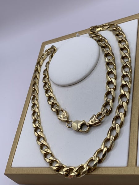 "SWEET GIFT" 10ct Gold Curb Link Necklace *HEAVY & SOLID* Carousel 2