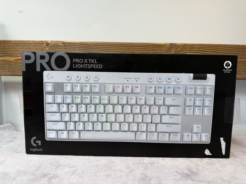 Logitech G Pro X TKL LIGHTSPEED Gaming Keyboard - White TACTILE Carousel 1