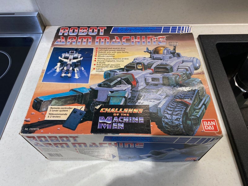 Bandai Robot Arm Machine 1980s Boxed Battery Robot. Remote controlled. Carousel 6