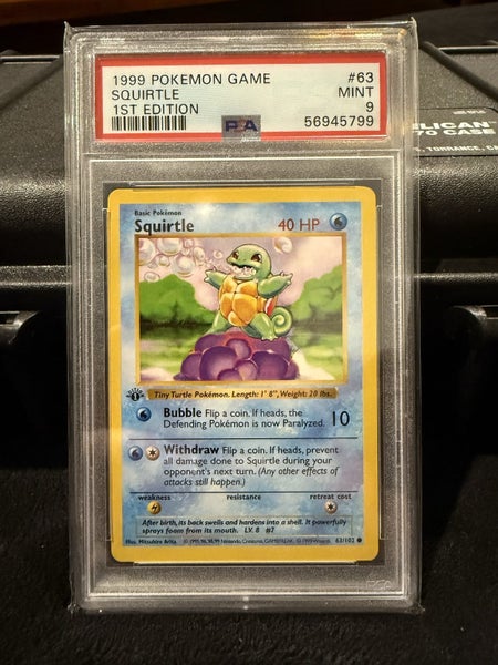 PSA9 Mint 1st Edition Squirtle Carousel 1