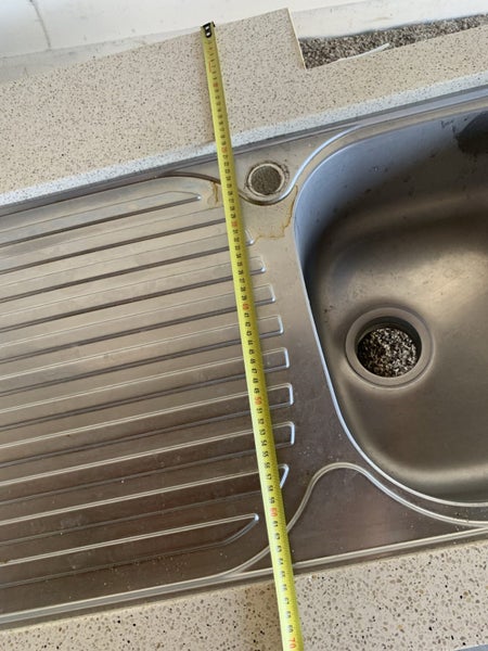 2.2m long composite stone benchtop with sink Carousel 2