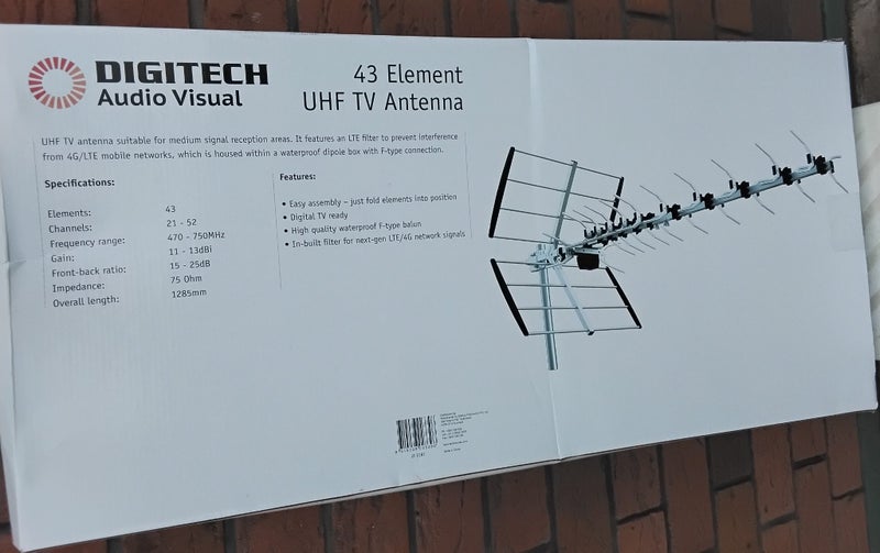 Digital Audio UHF TV Antenna New Carousel 2