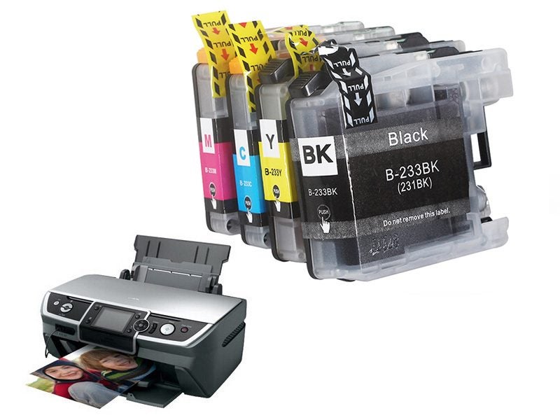 PTN NEW LC233 Brother Compatible Ink Cartridge X4 Carousel 4