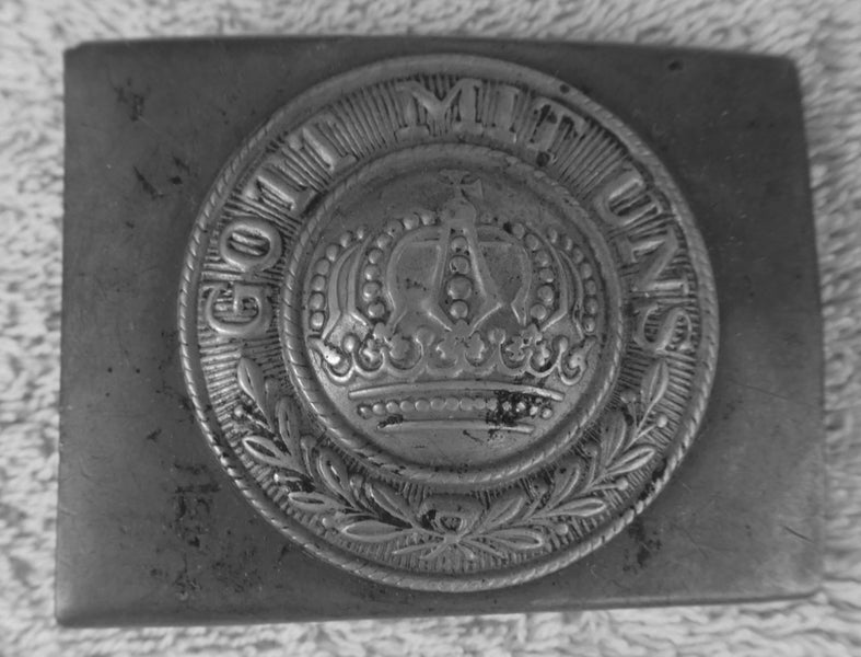 WW1 GERMAN INFANTRY BELT BUCKLE BI -METAL BRASS Carousel 1