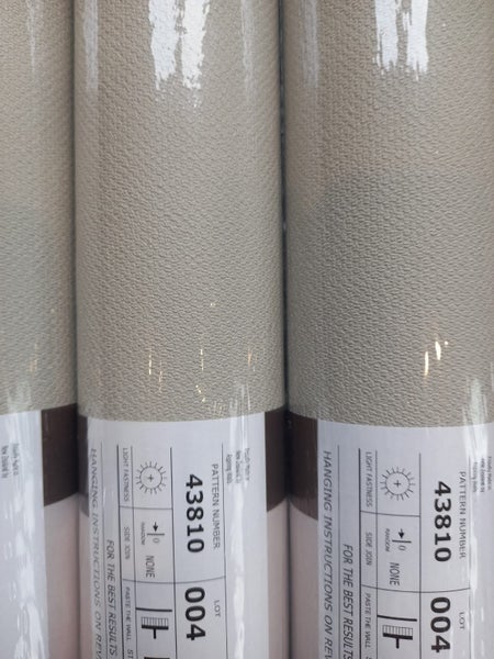 Wallpaper. Fine Weave - Beige/Grey. #43810. 8 roll bundle Carousel 2