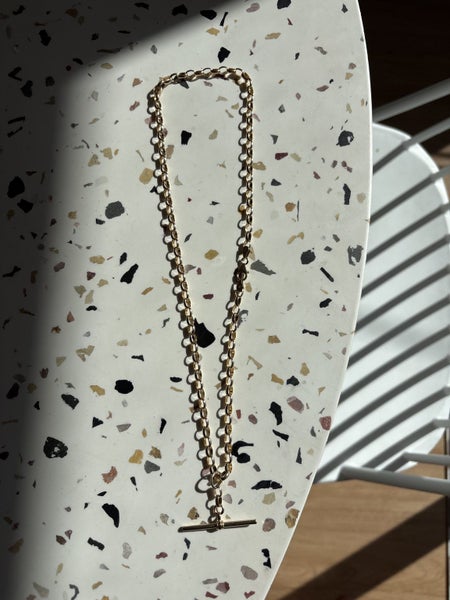 Beautiful 10kt yellow 45cm large belcher fob chain Carousel 1