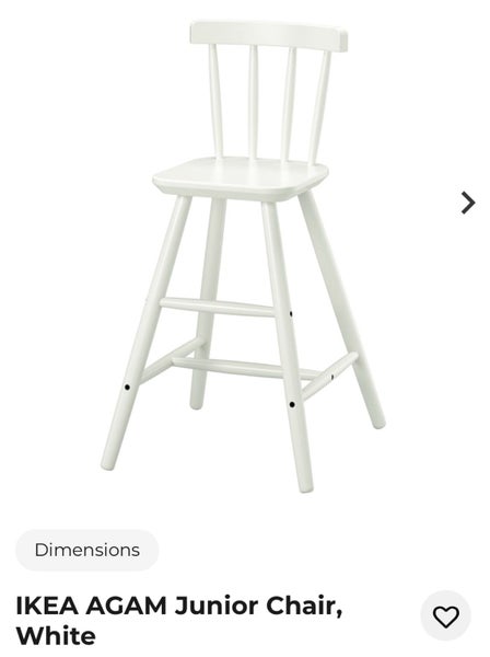 IKEA AGAM Junior Chair White, 2 chairs Carousel 1