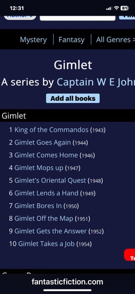 Biggles author- Gimlet Off The Map 1st Edition 1951 Carousel 9