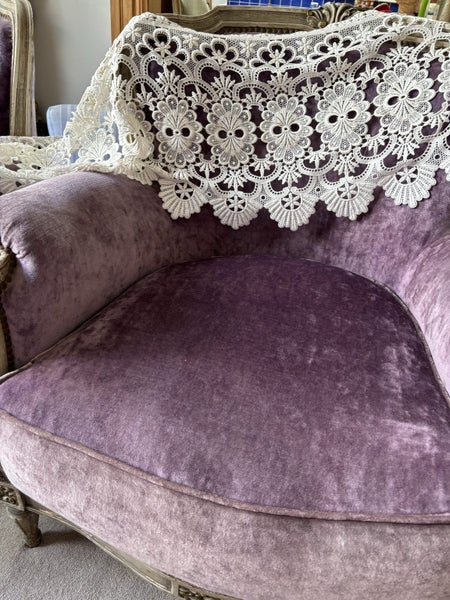 Embroidered cotton lace panel - 180 cm x 42 cm Carousel 3