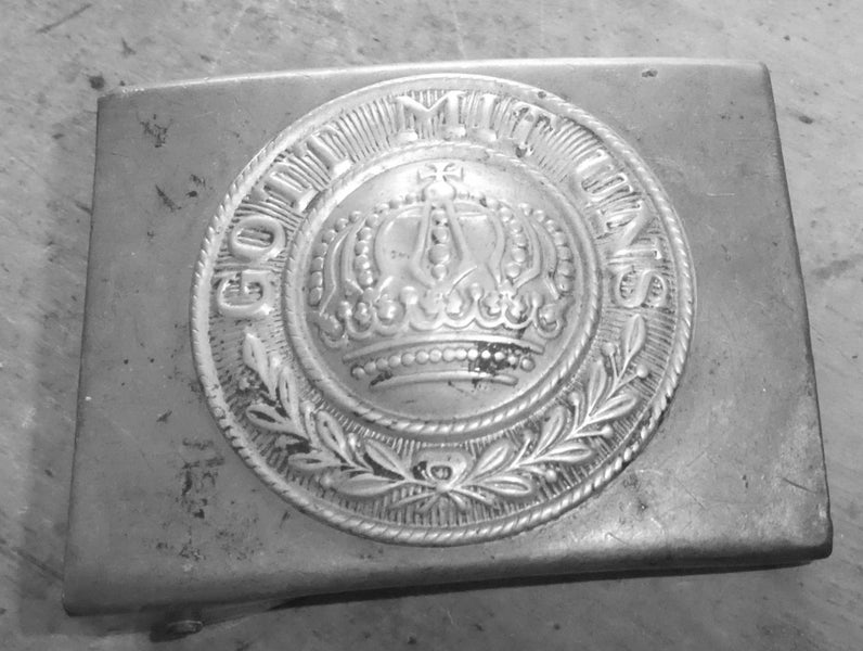 WW1 GERMAN INFANTRY BELT BUCKLE BI -METAL BRASS Carousel 3