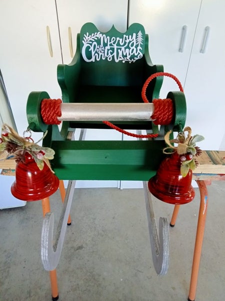 Hand made and painted Christmas Sleigh Carousel 2