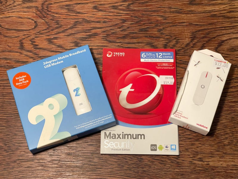 Trend Micro Anti Virus, 2 Degrees & Vodafone USB Modem Carousel 1