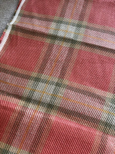 Designer woven plaid fabric Carousel 1