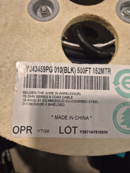 belden 75 ohm series 6 coax cable $1!!! Carousel 5