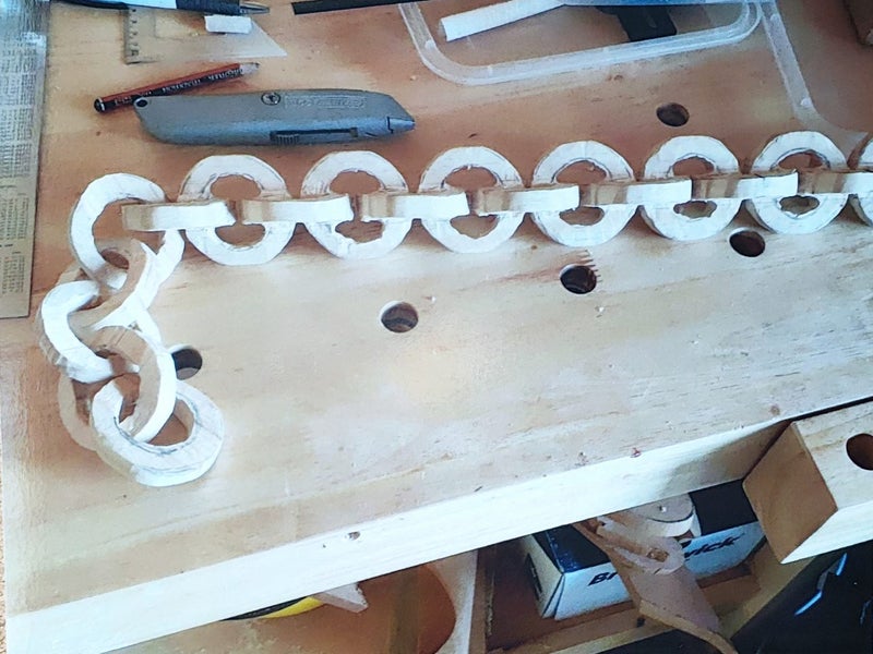 Wooden chain handmade Carousel 5