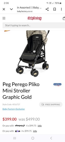 Peg Perego Pliko Mini Stroller Graphic Gold Carousel 3
