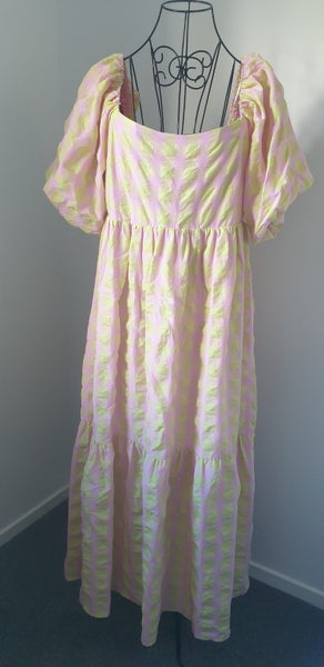NEW Decjuba Puff Sleeve Maxi Dress Carousel 1