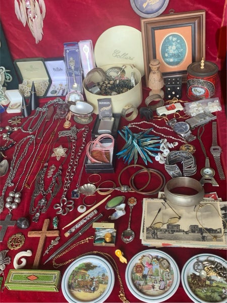 Bulk lot Estate hoard of Jewellery Sterling Silver Medals Stamps Watches Carousel 2