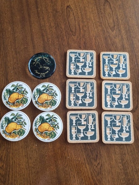 Vintage coasters, x 11 including Waitomo caves Carousel 1