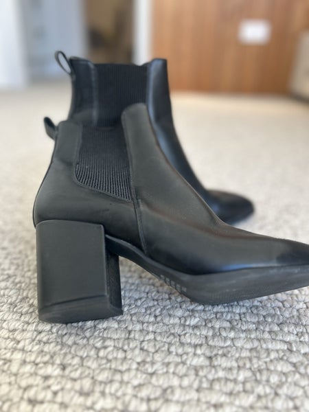 Black Betts vegan leather boots - size 8 Carousel 2