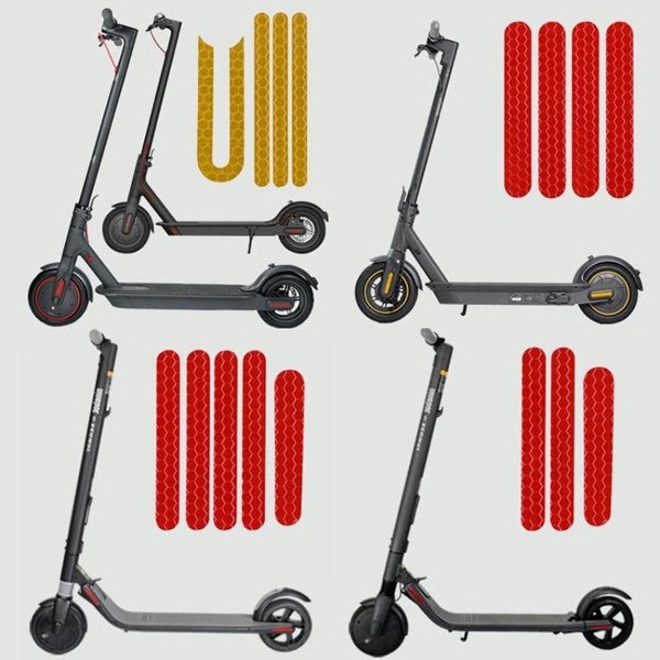 Reflective Stickers For Electric Scooter White Adhesive Safety Decals Visibility Carousel 2