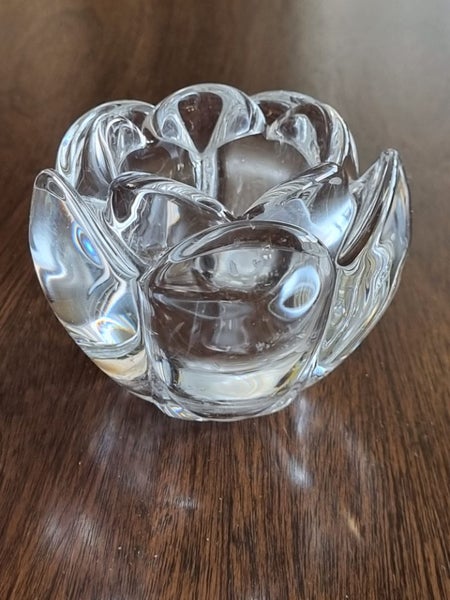 Royal Copenhagen Crystal Votive Lotus Flower Candle Holder Denmark Carousel 1