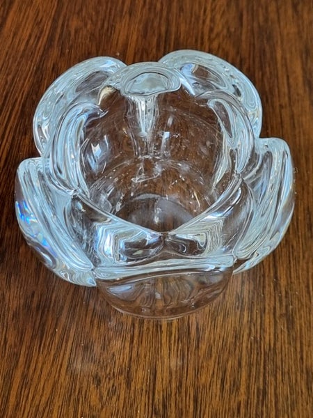 Royal Copenhagen Crystal Votive Lotus Flower Candle Holder Denmark Carousel 2
