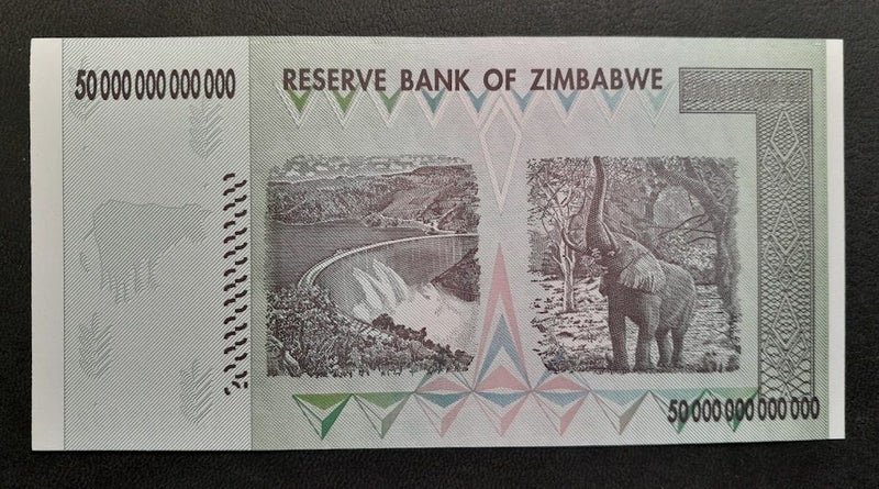 Zimbabwe $50 Trillion Dollars UNC Carousel 2