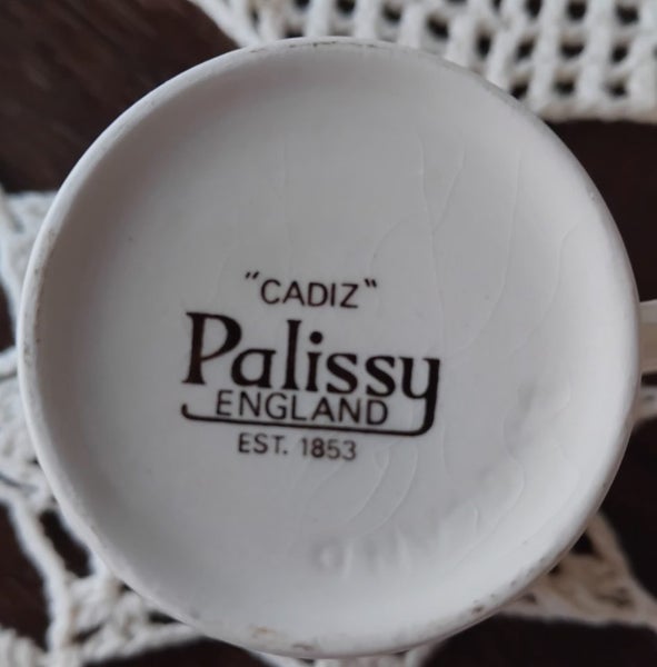Retro Palissy "Cadiz" Coffee Cups and Saucer Set Carousel 2