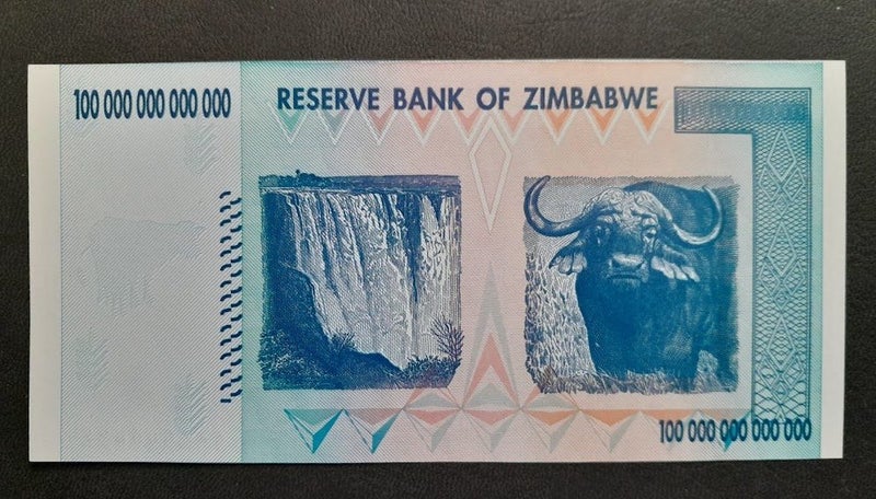 Zimbabwe $100 Trillion Dollars UNC Carousel 2