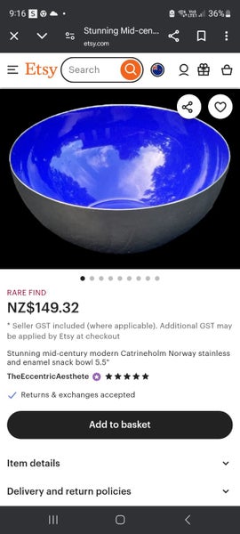 Cathrine Holm stainless steel bowls x 2 Carousel 2