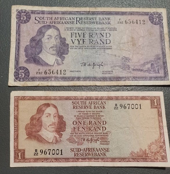 Old South African Rand banknotes (1967-1980) Carousel 1