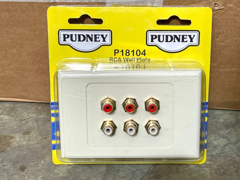 Putney Banana RCA Socket 3 Pair Wall Plate P18104 x2 Carousel 2