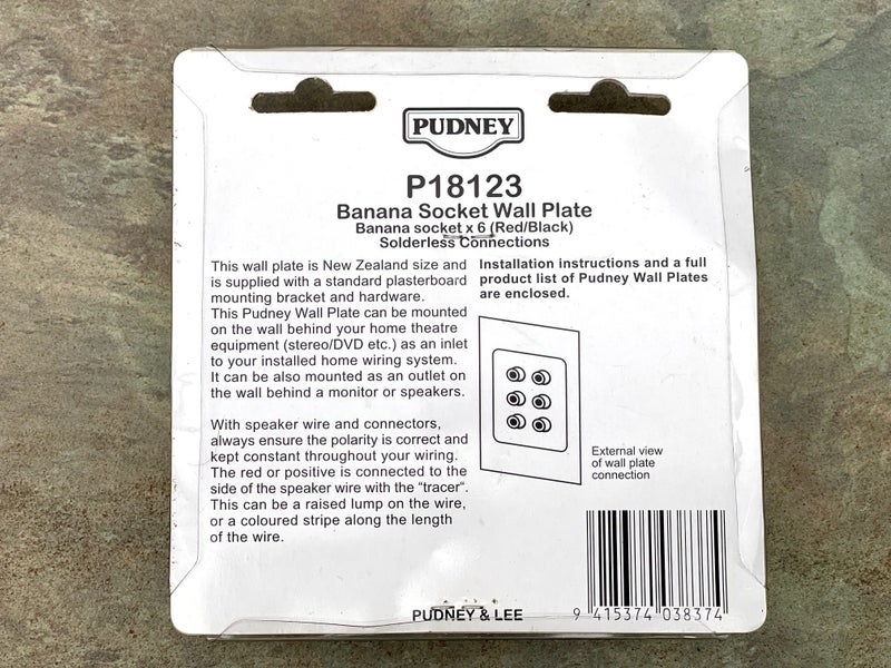 Putney Banana Socket 3 Pair Wall Plate P18123 X2 Carousel 3