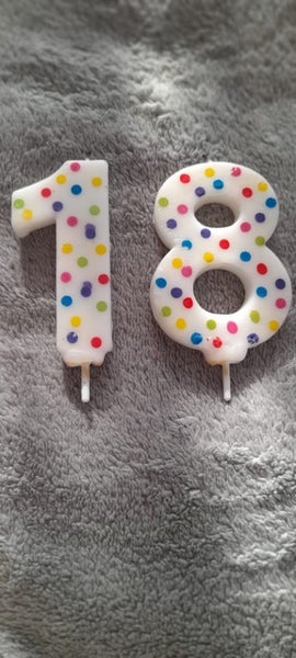 18 Number candles "18" $1 RESERVE!!! Carousel 1