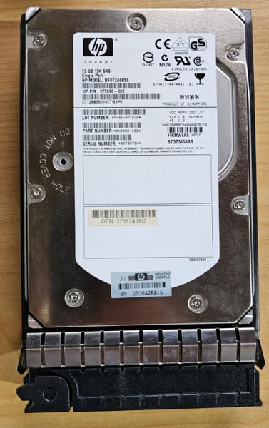 HP 72 GB 15K SAS 3.5" LFF Hard Drive p/n 375698 {Working} Carousel 2
