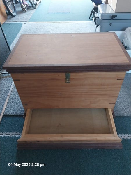 Wooden chest & hot wheels tracks. Carousel 1