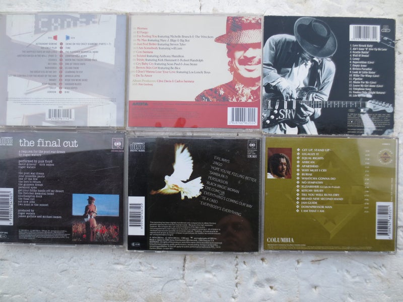 CDs lot 2 x 6 (Pink Floyd x2, Santanax2, SRV, Peter Tosh ) Carousel 2