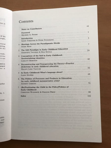 Philosophy of Early Childhood Education: Transforming Narratives Carousel 2