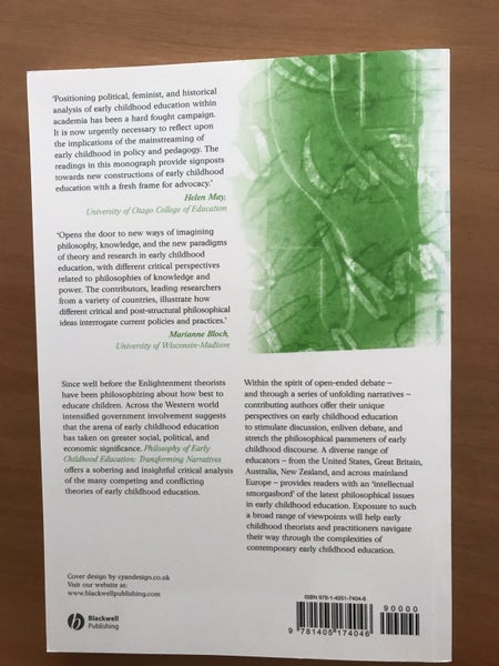Philosophy of Early Childhood Education: Transforming Narratives Carousel 3