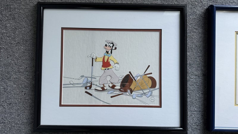 Authentic Disney Sericels - Donald and Goofy Golfing Art Carousel 2