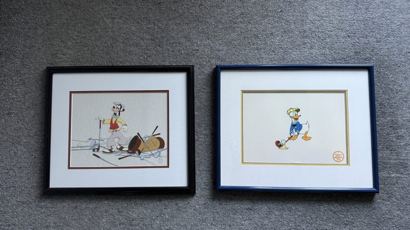 Authentic Disney Sericels - Donald and Goofy Golfing Art Carousel 1