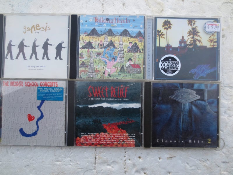 CDs lot 3 x 6 (Eagles, Genesis, Classic H, Heads, Bridge Skool, Sweet Relief ) Carousel 1