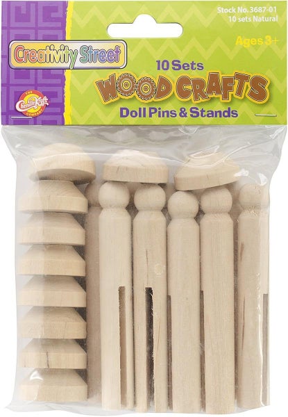 VINTAGE Peg Dolls with Stands Carousel 1