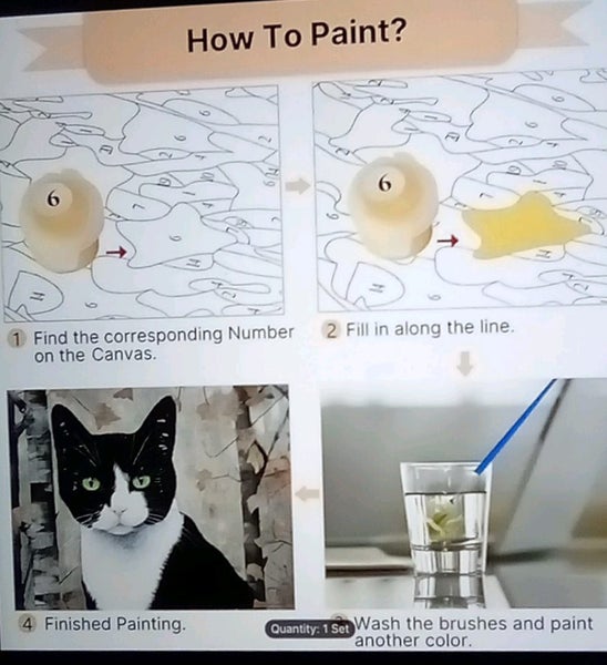 THE CATTAGE-Gorgeous Tuxedo Cat Paint By Numbers Kit (Large) Perfect For Any Age62863848887682113