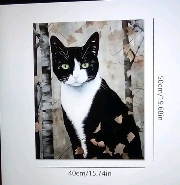 THE CATTAGE-Gorgeous Tuxedo Cat Paint By Numbers Kit (Large) Perfect For Any Age62863848887682111