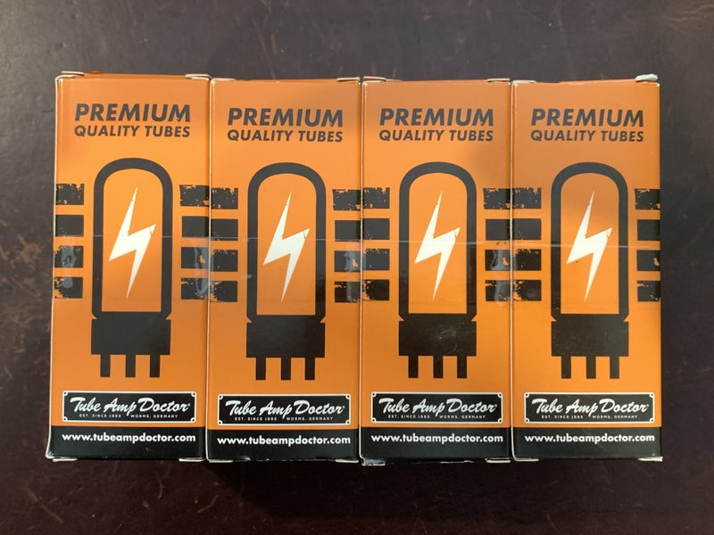 TAD 6L6+ GCM-STR Redbase tubes. Matched octet (8) or 2x quads. Carousel 2